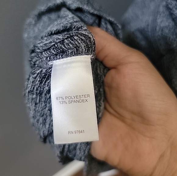 J. Jill Fit Dress Women's Large Gray Marled V-Neck Short Sleeves Pockets Comfort - Picture 5 of 5